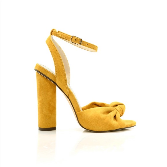 Fashion Nova Shoes - Mustard/yellow peep toe heel